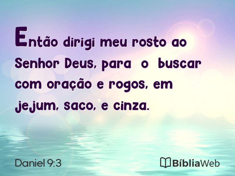 Daniel 9:3 em imagem para compartilhar