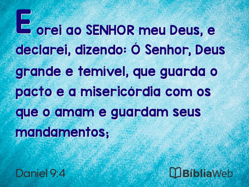 Daniel 9:4 em imagem para compartilhar