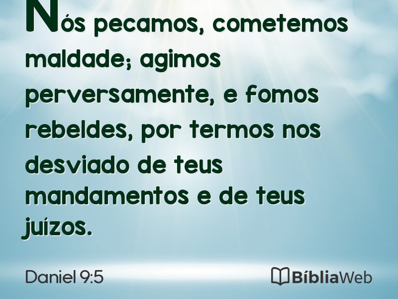 Daniel 9:5 em imagem para compartilhar