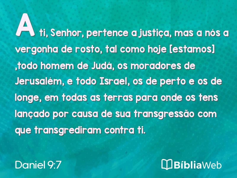 Daniel 9:7 em imagem para compartilhar