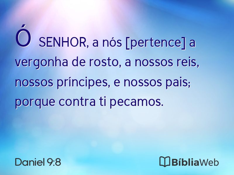 Daniel 9:8 em imagem para compartilhar