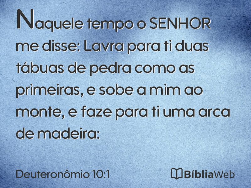Deuteronômio 10:1 em imagem para compartilhar