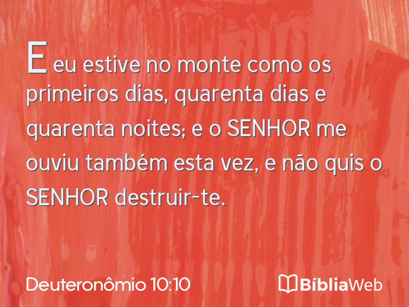 Deuteronômio 10:10 em imagem para compartilhar
