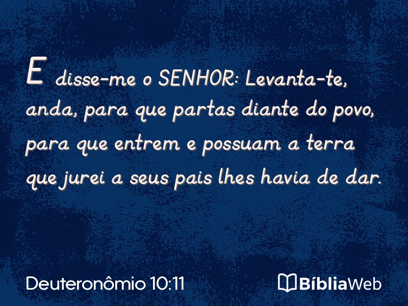 Deuteronômio 10:11 em imagem para compartilhar