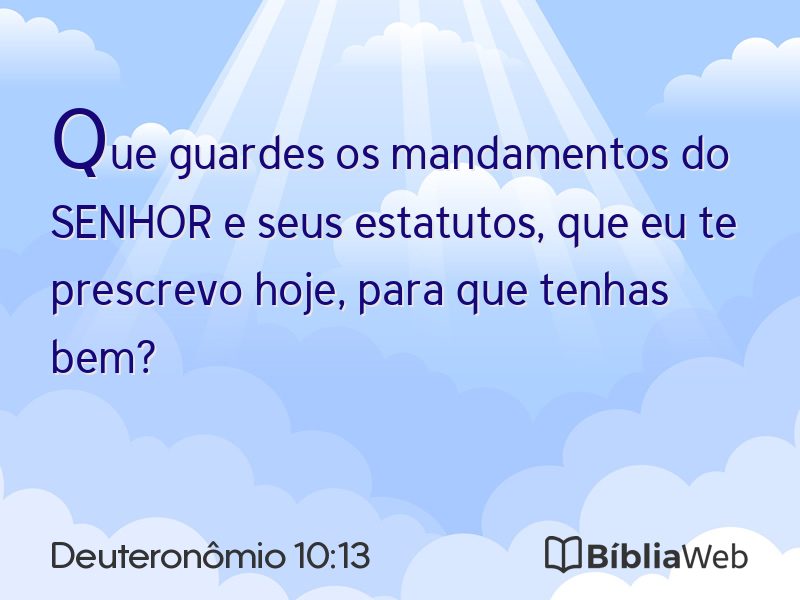 Deuteronômio 10:13 em imagem para compartilhar