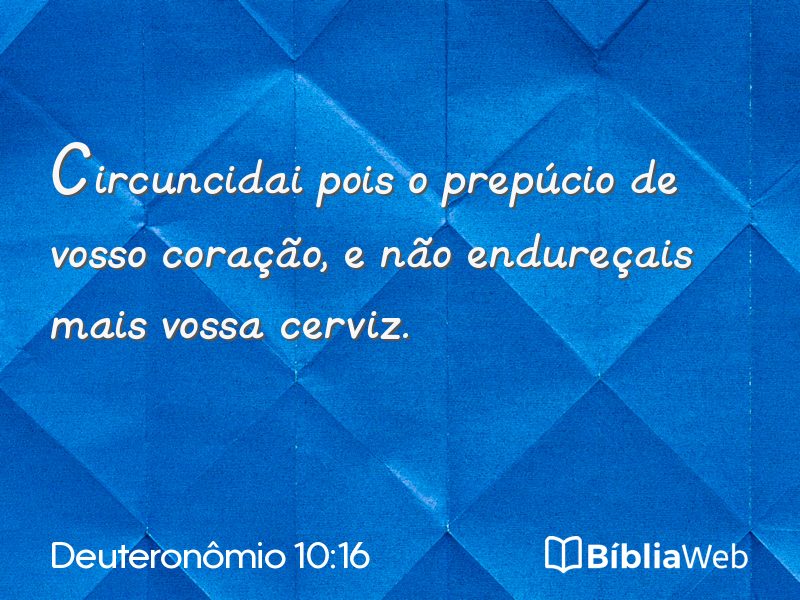 Deuteronômio 10:16 em imagem para compartilhar