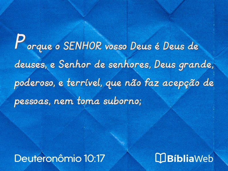 Deuteronômio 10:17 em imagem para compartilhar