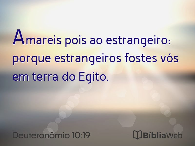 Deuteronômio 10:19 em imagem para compartilhar