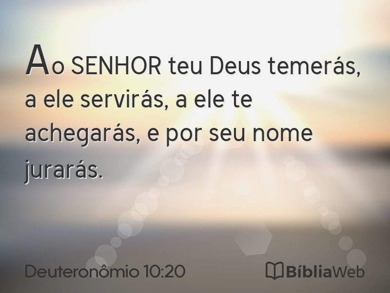 Deuteronômio 10:20 em imagem para compartilhar