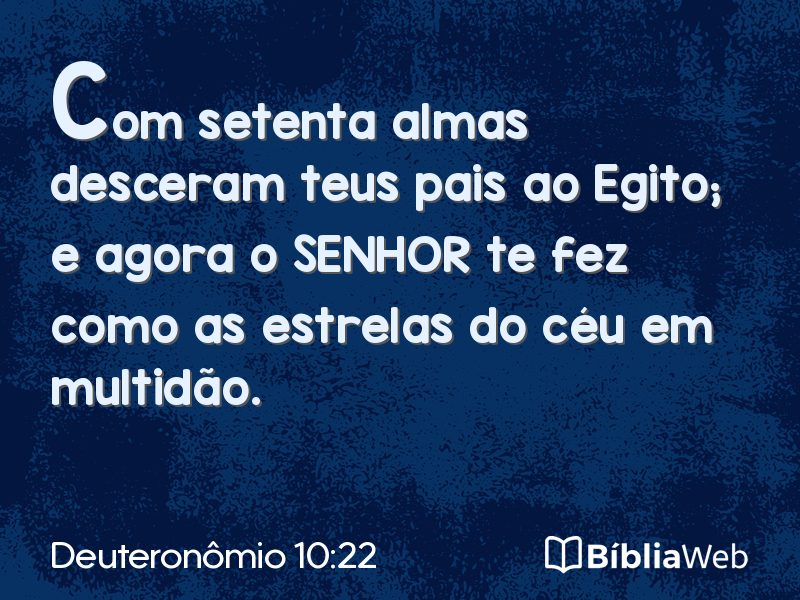Deuteronômio 10:22 em imagem para compartilhar