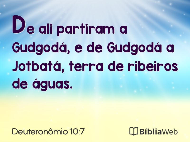 Deuteronômio 10:7 em imagem para compartilhar