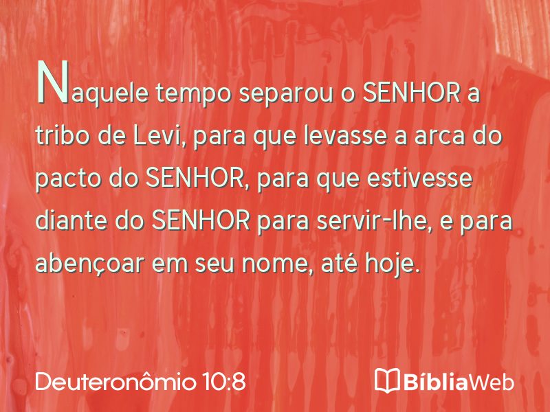 Deuteronômio 10:8 em imagem para compartilhar