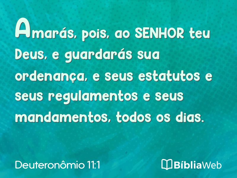 Deuteronômio 11:1 em imagem para compartilhar