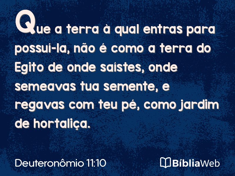 Deuteronômio 11:10 em imagem para compartilhar