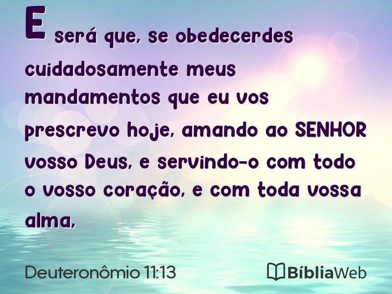 Deuteronômio 11:13 em imagem para compartilhar