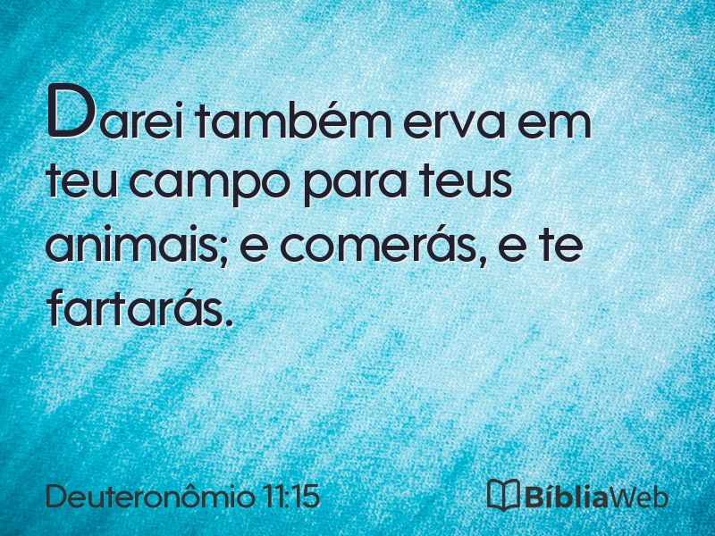 Deuteronômio 11:15 em imagem para compartilhar