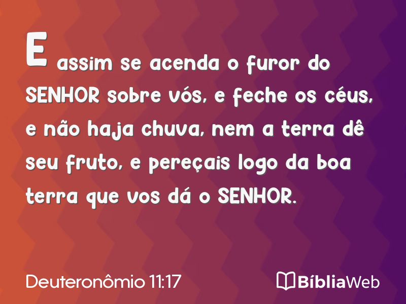 Deuteronômio 11:17 em imagem para compartilhar