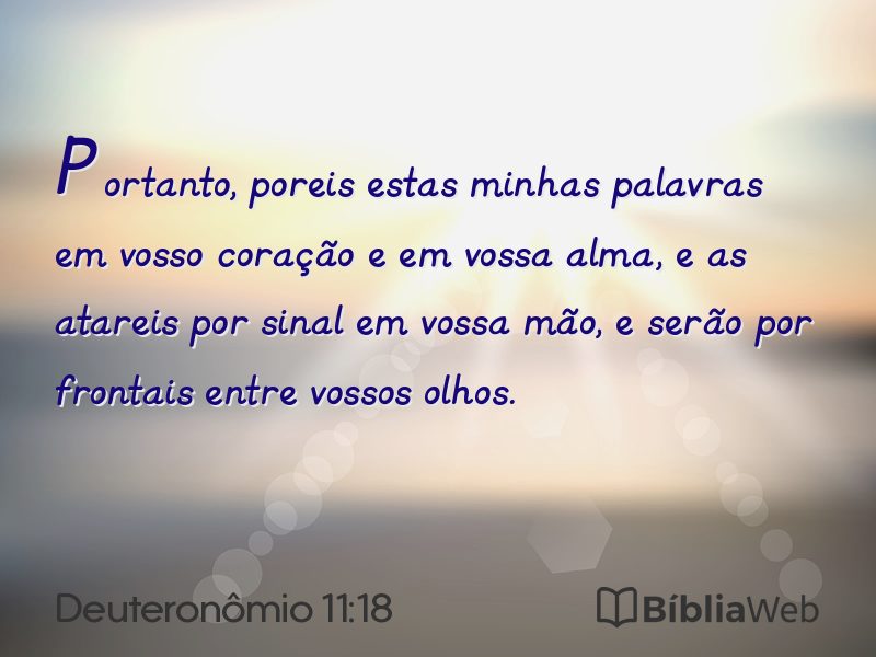Deuteronômio 11:18 em imagem para compartilhar