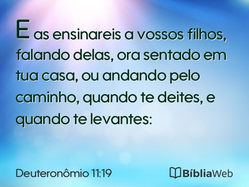 Deuteronômio 11:19 em imagem para compartilhar