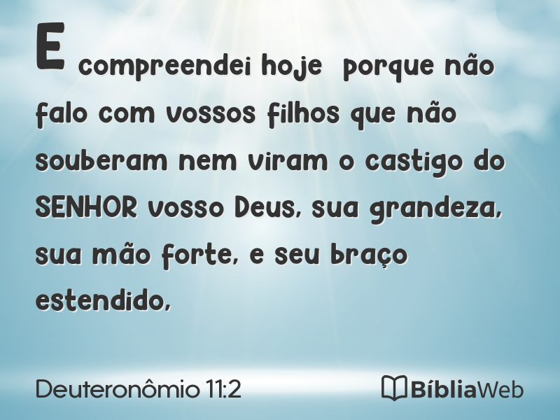 Deuteronômio 11:2 em imagem para compartilhar