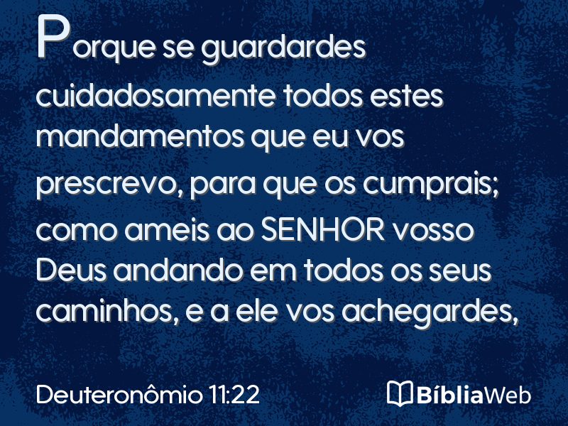 Deuteronômio 11:22 em imagem para compartilhar
