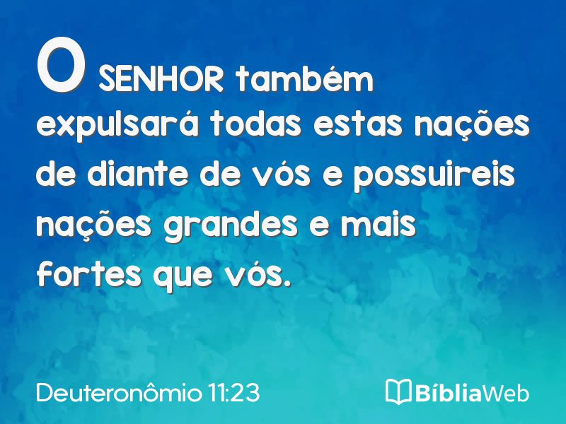 Deuteronômio 11:23 em imagem para compartilhar