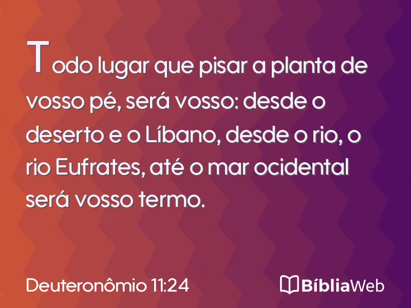 Deuteronômio 11:24 em imagem para compartilhar