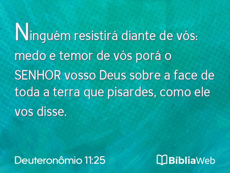 Deuteronômio 11:25 em imagem para compartilhar