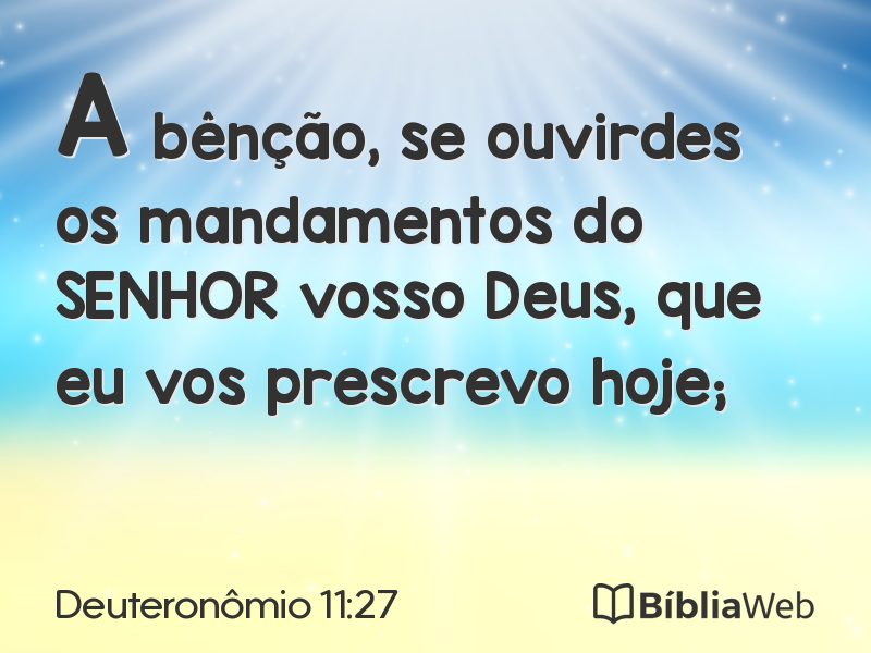 Deuteronômio 11:27 em imagem para compartilhar