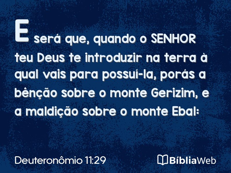 Deuteronômio 11:29 em imagem para compartilhar