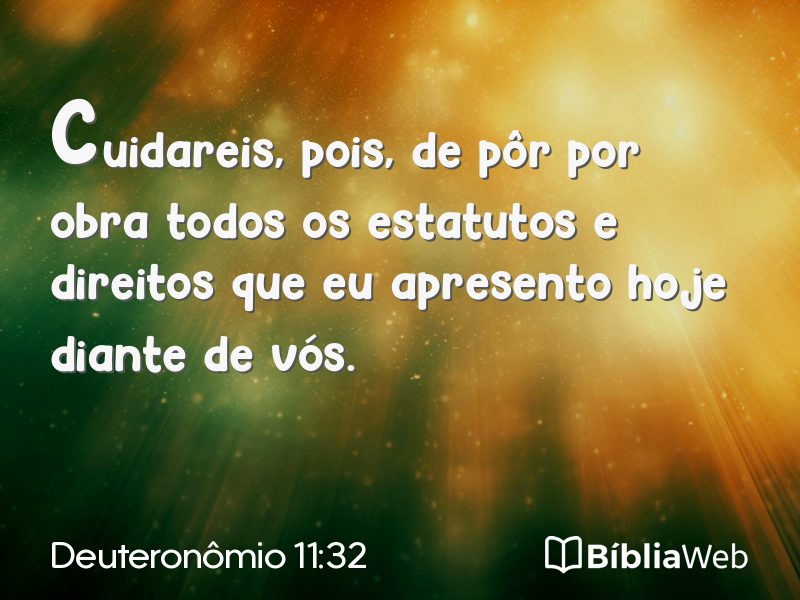 Deuteronômio 11:32 em imagem para compartilhar