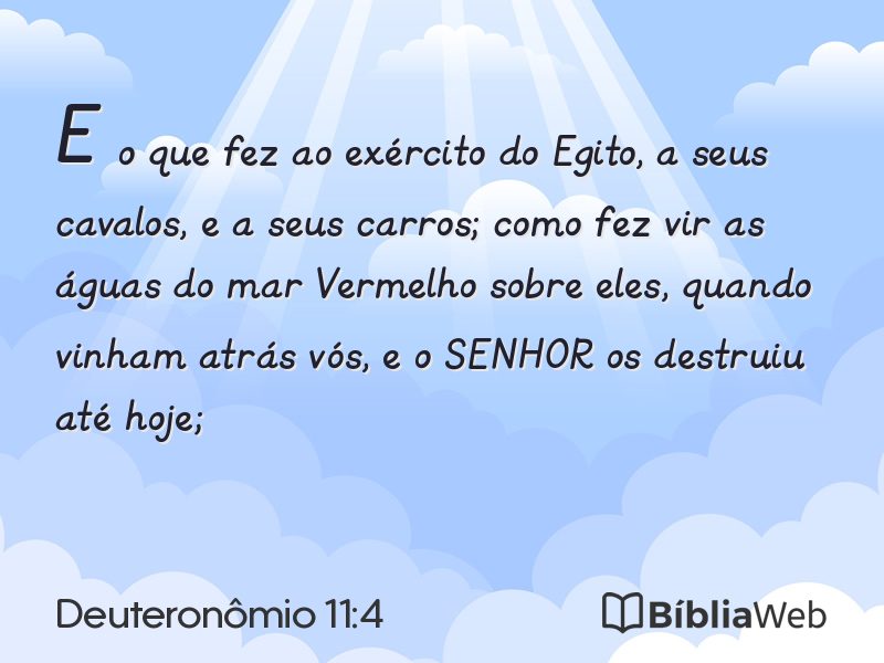 Deuteronômio 11:4 em imagem para compartilhar