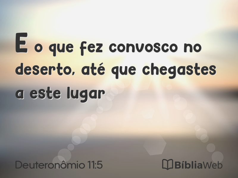 Deuteronômio 11:5 em imagem para compartilhar