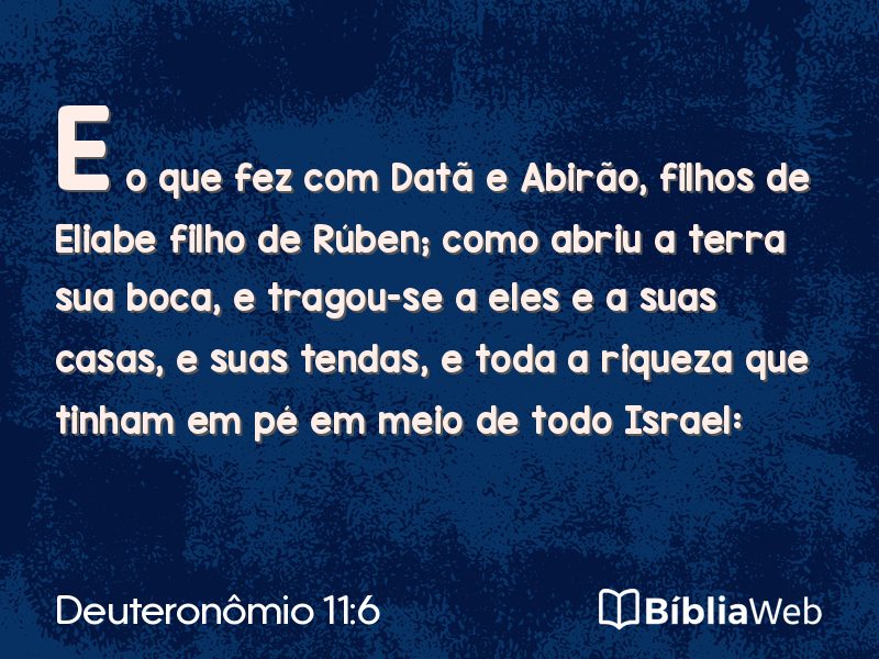 Deuteronômio 11:6 em imagem para compartilhar