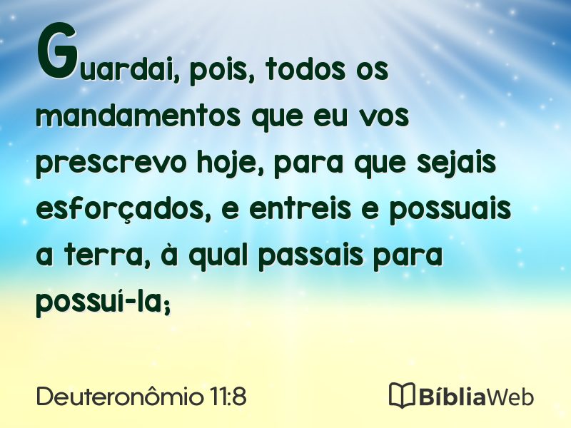 Deuteronômio 11:8 em imagem para compartilhar