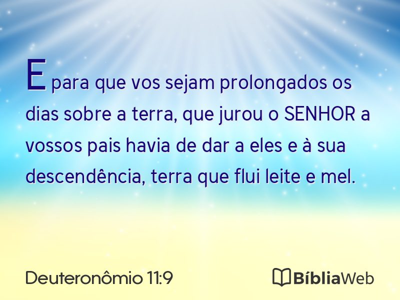 Deuteronômio 11:9 em imagem para compartilhar