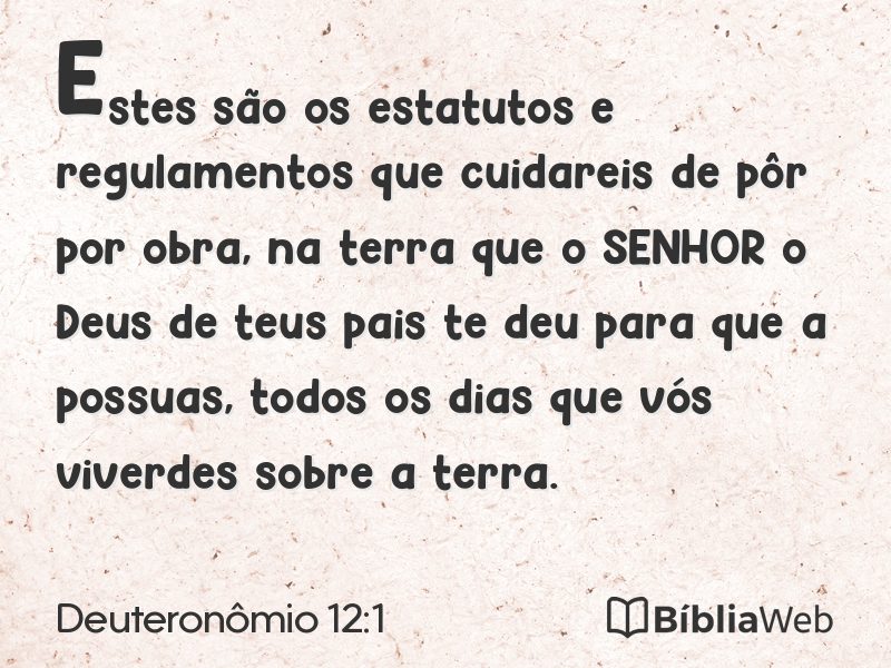 Deuteronômio 12:1 em imagem para compartilhar