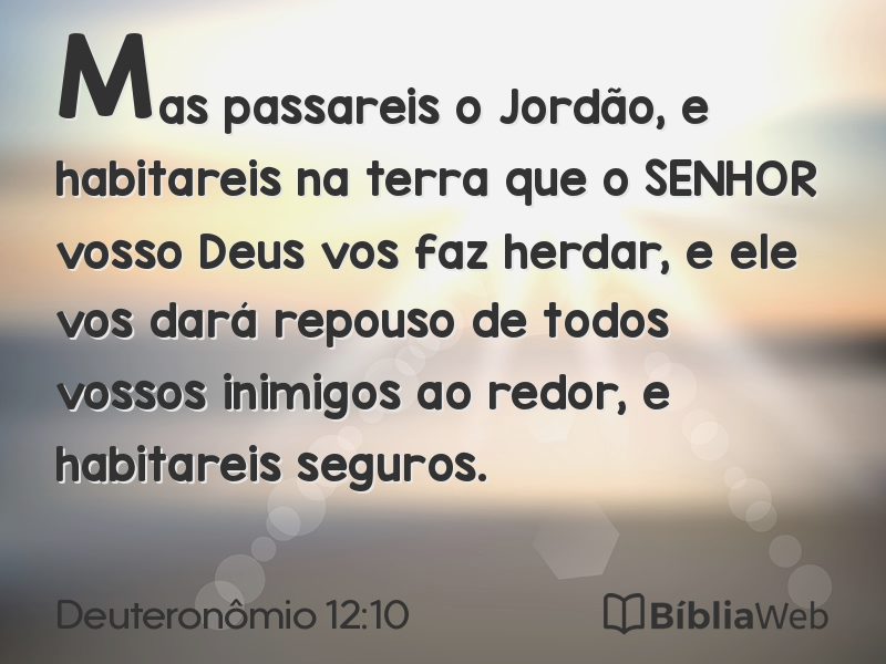 Deuteronômio 12:10 em imagem para compartilhar