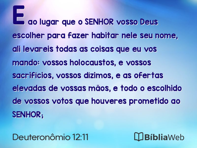 Deuteronômio 12:11 em imagem para compartilhar
