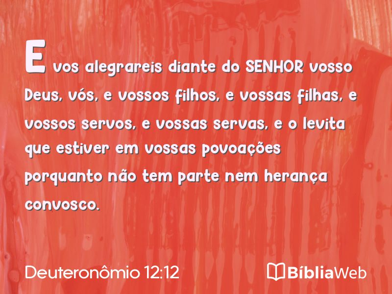 Deuteronômio 12:12 em imagem para compartilhar