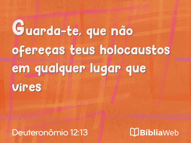 Deuteronômio 12:13 em imagem para compartilhar