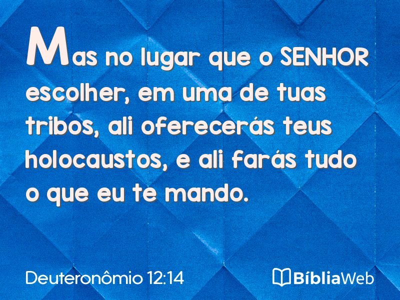 Deuteronômio 12:14 em imagem para compartilhar