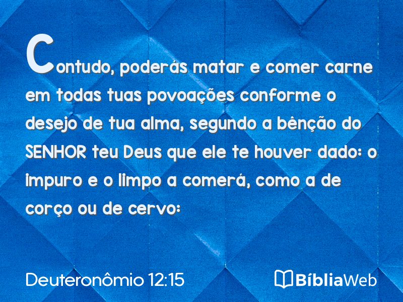 Deuteronômio 12:15 em imagem para compartilhar