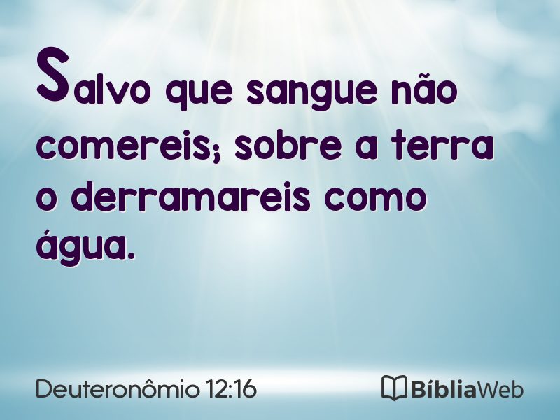 Deuteronômio 12:16 em imagem para compartilhar
