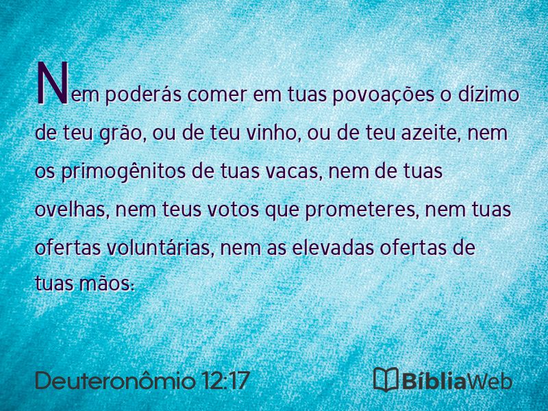 Deuteronômio 12:17 em imagem para compartilhar