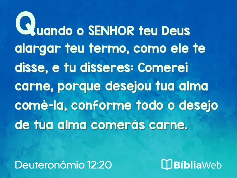 Deuteronômio 12:20 em imagem para compartilhar
