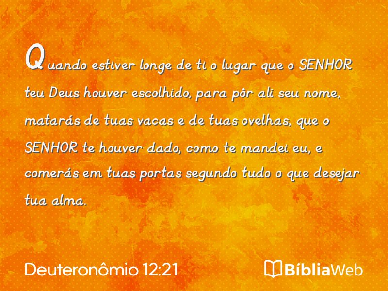 Deuteronômio 12:21 em imagem para compartilhar