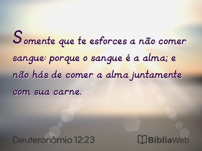 Deuteronômio 12:23 em imagem para compartilhar