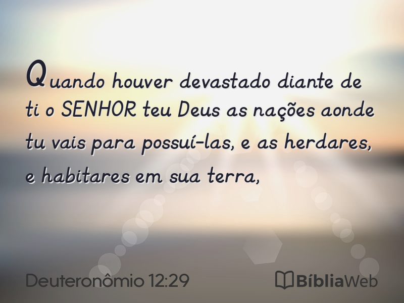 Deuteronômio 12:29 em imagem para compartilhar
