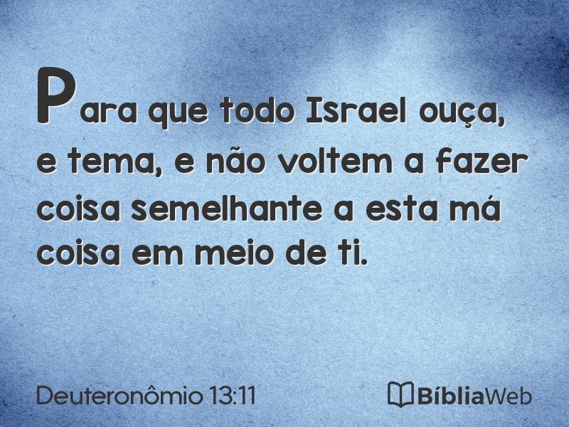 Deuteronômio 13:11 em imagem para compartilhar